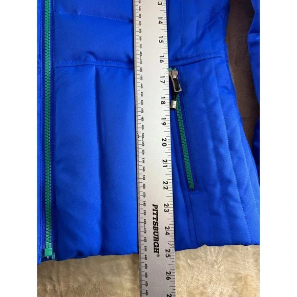 Obermeyer Womens Blue Down Insulated Ski Jacket Hooded Winter Coat Size 6 - Picture 10 of 17